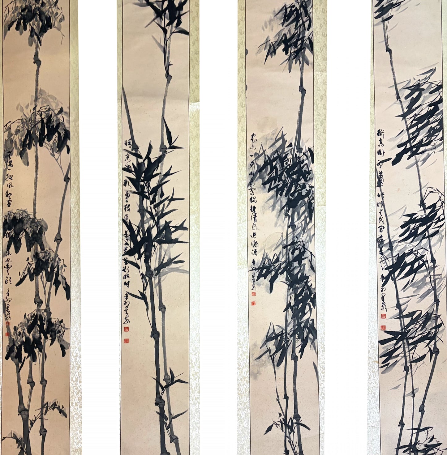 風晴雨雪竹組圖Wind, Clear Sky, Rain, and Snow: Bamboo in Four Seasons